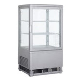 Flat Glass Door Silver Display Cooler.